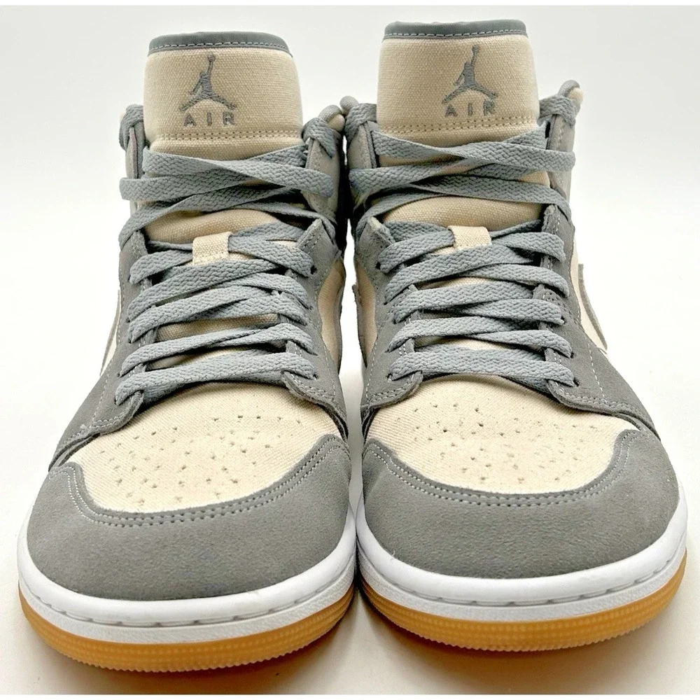 Jordan Air Jordan 1 Mid SE Coconut Milk Particle Gray Suede DN4281-100 Mens 11
